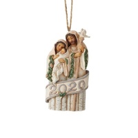 Jim Shore Heartwood Creek White Woodland - Holy Family 2020 Hanging Ornament