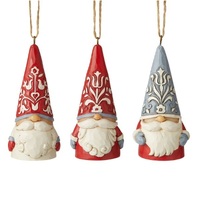 Heartwood Creek Nordic Noel - Mini Gnomes Hanging Ornaments (3 Assorted)