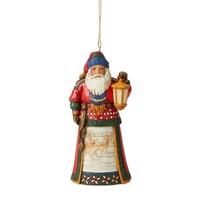 Jim Shore Heartwood Creek - Lapland Santa with Lantern Hanging Ornament