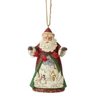 Jim Shore Heartwood Creek - Santa with Cardinals Hanging Ornament