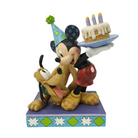 Jim Shore Disney Traditions - Mickey Mouse & Pluto Birthday 90TH Anniversary - Happy Birthday, Pal!