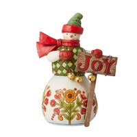Country Living by Jim Shore - Snowman with Sign - Joy Found Here