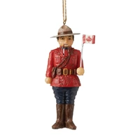Jim Shore Heartwood Creek Christmas Around The World - Canadian Mountie Nutcracker Hanging Ornament