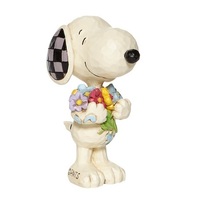 Peanuts by Jim Shore - Snoopy with Flowers Mini Figurine