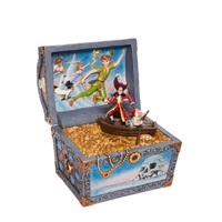 Jim Shore Disney Traditions - Peter Pan & Captain Hook Treasure Chest - Treasure-strewn Tableau