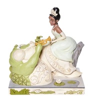 Jim Shore Disney Traditions - The Princess & The Frog Tiana & Louie - Bayou Beauty White Woodland 