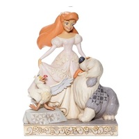 Jim Shore Disney Traditions - The Little Mermaid Ariel - Spirited Siren White Woodland 