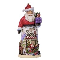 Jim Shore Heartwood Creek - Santa With Toy Shop Hanging Ornament