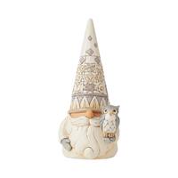Jim Shore Heartwood Creek White Woodland - Gnome with Owl