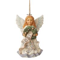 Jim Shore Heartwood Creek White Woodland - 2021 Angel Hanging Ornament