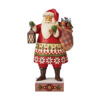 Jim Shore Heartwood Creek - Santa with Lantern and Toy Bag