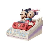 Jim Shore Disney Traditions - Mickey & Minnie Mouse - Sledding Sweethearts