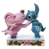 Jim Shore Disney Traditions - Lilo & Stitch Angel & Stitch - Mistletoe Kisses
