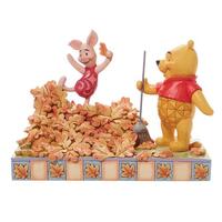 Jim Shore Disney Traditions - Winnie the Pooh & Piglet - Jumping into Fall