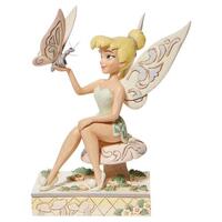 Jim Shore Disney Traditions - Peter Pan Tinkerbell - Passionate Pixie White Woodland 