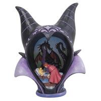 Jim Shore Disney Traditions - Sleeping Beauty Maleficent Headdress Scene - True Loves Kiss
