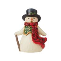 Jim Shore Heartwood Creek - Snowman With Long Scarf Mini Figurine
