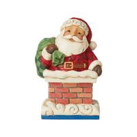 Jim Shore Heartwood Creek - Santa In Chimney Mini Figurine