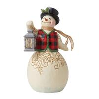 Country Living by Jim Shore - Snowman With Lantern - Festive At The Farmhouse