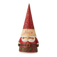 Jim Shore Heartwood Creek Christmas Gnomes - Naughty/Nice 2-Sided Gnome