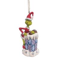 Dr Seuss The Grinch by Jim Shore - Grinch In Chimney Hanging Ornament