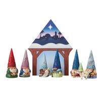 Jim Shore Heartwood Creek Christmas Gnomes - Gnome Navitiy Set of 8