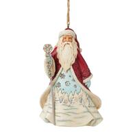 Jim Shore Heartwood Creek Winter Wonderland - Santa with Snowflakes Hanging Ornament