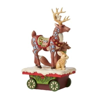 Jim Shore Heartwood Creek - Reindeer and Animals Train Car