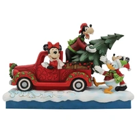 PRE PRODUCTION SAMPLE - Jim Shore Disney Traditions - Mickey Mouse & Friends Christmas - Fab 4 With Truck