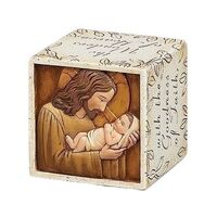 Joseph's Studio Baptism/Christening Prayer Cube - Jesus Loves Me