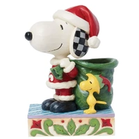 Peanuts by Jim Shore - Santa Snoopy & Elf Woodstock