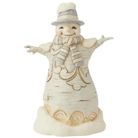 Jim Shore Heartwood Creek White Woodland - Carved Snowman in Top Hat