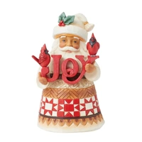 Jim Shore Heartwood Creek - Santa with Joy Sign Pint Sized Figurine