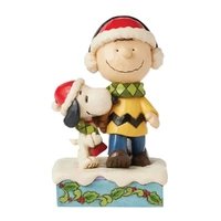 Peanuts by Jim Shore - Charlie Brown and Snoopy Wearing Scarf