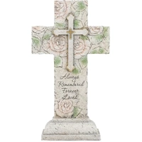 Joseph's Studio - Memorial Cross with Roses Garden Statue