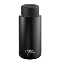 Frank Green Reusable Bottle - Ceramic 1L Black Push Button