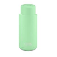 Frank Green Reusable Bottle - Ceramic 1L Mint Gelato Push Button