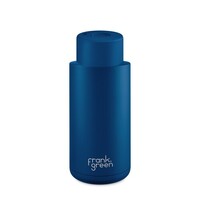 Frank Green Reusable Bottle - Ceramic 1L Deep Ocean Push Button