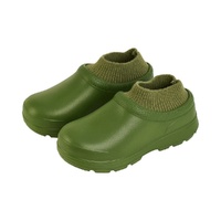 Gummies Sherpa Lined Winter Clog - Olive - AU 10