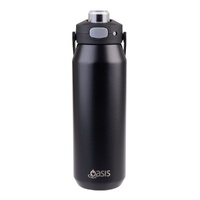 Oasis Capri Triple Wall Insulated Water Bottle - 1L Black