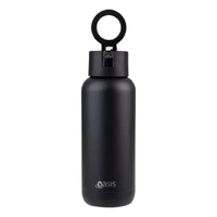 Oasis Moda Mag-Grip Triple Wall Insulated Water Bottle - 1L Black