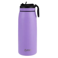 Oasis Sports Double Wall Insulated Water Bottle with Sipper - 780ml Lavender