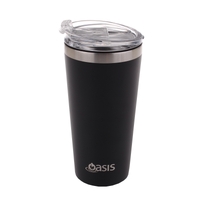 Oasis Insulated Travel Coffee Cup with Lid - 480ml Matte Black