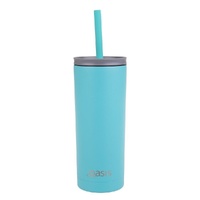 Oasis Super Sipper Double Wall Insulated Tumbler with Silicone Head Straw - 600ml Turquoise