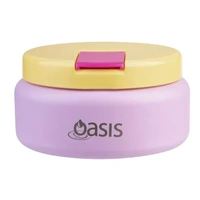 Oasis Double Wall Insulated Quick Release Lid Food Flask - 230ml Bubblegum Pink