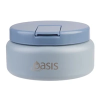 Oasis Double Wall Insulated Quick Release Lid Food Flask - 230ml Hazy Blue