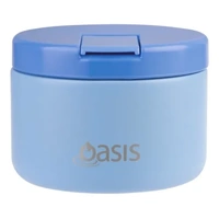 Oasis Double Wall Insulated Quick Release Lid Food Flask - 300ml Blue