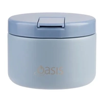 Oasis Double Wall Insulated Quick Release Lid Food Flask - 300ml Hazy Blue