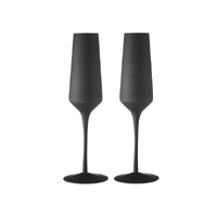 Tempa Aurora - Matte Black Champagne Glass 2 Pack