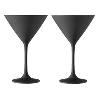 Tempa Aurora - Matte Black Martini Glass 2 Pack